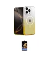 ieg™ iPhone 16 Pro Kılıf Eksen Minimal Özel Seri - Siyah Buffer Hayalet Cam Ekran Koruyucu
