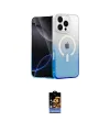 ieg™ iPhone 16 Pro Kılıf Eksen Minimal Özel Seri - Siyah Buffer Hayalet Cam Ekran Koruyucu