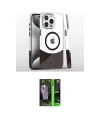 ieg™ iPhone 16 Pro Kılıf İz Asil Prime - Şeffaf 360 Full Body Arka Koruyucu