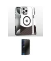 ieg™ iPhone 16 Pro Kılıf İz Asil Prime - Siyah 3D Antistatik Hayalet Cam Ekran Koruyucu