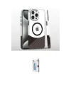 ieg™ iPhone 16 Pro Kılıf İz Asil Prime - Siyah Bilvis 0.18mm Plus Cam Ekran Koruyucu