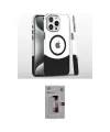 ieg™ iPhone 16 Pro Kılıf İz Asil Prime - Siyah Bilvis 3D Mat Cam Ekran Koruyucu