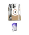 ieg™ iPhone 16 Pro Kılıf İz Asil Prime - Siyah Bilvis 5in1 3D Magic Cam Ekran Koruyucu
