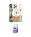 ieg™ iPhone 16 Pro Kılıf İz Asil Prime - Siyah Bilvis 5in1 5D Magic Hayalet Cam Ekran Koruyucu