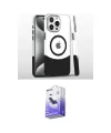 ieg™ iPhone 16 Pro Kılıf İz Asil Prime - Siyah Bilvis 5in1 5D Magic Hayalet Cam Ekran Koruyucu