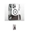 ieg™ iPhone 16 Pro Kılıf İz Asil Prime - Siyah Bilvis Hayalet Cam Ekran Koruyucu