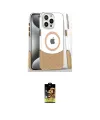 ieg™ iPhone 16 Pro Kılıf İz Asil Prime - Siyah Buffer Cam Ekran Koruyucu