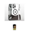 ieg™ iPhone 16 Pro Kılıf İz Asil Prime - Siyah Buffer Cam Ekran Koruyucu