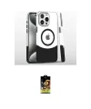 ieg™ iPhone 16 Pro Kılıf İz Asil Prime - Siyah Buffer Cam Ekran Koruyucu