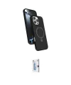 ieg™ iPhone 16 Pro Kılıf İz Işık Koleksiyonu - Siyah Bilvis 0.18mm Plus Cam Ekran Koruyucu
