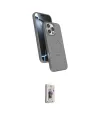 ieg™ iPhone 16 Pro Kılıf İz Işık Koleksiyonu - Siyah Bilvis 3D Cam Ekran Koruyucu
