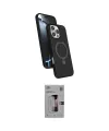 ieg™ iPhone 16 Pro Kılıf İz Işık Koleksiyonu - Siyah Bilvis 3D Mat Cam Ekran Koruyucu