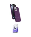 ieg™ iPhone 16 Pro Kılıf İz Işık Koleksiyonu - Siyah Bilvis 5in1 5D Magic Hayalet Cam Ekran Koruyucu