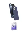 ieg™ iPhone 16 Pro Kılıf İz Işık Koleksiyonu - Siyah Bilvis 5in1 5D Magic Hayalet Cam Ekran Koruyucu
