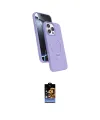 ieg™ iPhone 16 Pro Kılıf İz Işık Koleksiyonu - Siyah Buffer Hayalet Cam Ekran Koruyucu