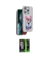 ieg™ iPhone 16 Pro Kılıf İz Minimal Koleksiyonu - Şeffaf 360 Full Body Arka Koruyucu