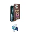 ieg™ iPhone 16 Pro Kılıf İz Minimal Koleksiyonu - Siyah 3D Antistatik Cam Ekran Koruyucu