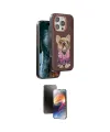 ieg™ iPhone 16 Pro Kılıf İz Minimal Koleksiyonu - Siyah 3D Antistatik Mat Seramik Nano Ekran Koruyucu
