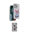 ieg™ iPhone 16 Pro Kılıf İz Minimal Koleksiyonu - Siyah Bilvis 3D Mat Cam Ekran Koruyucu
