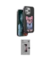 ieg™ iPhone 16 Pro Kılıf İz Minimal Koleksiyonu - Siyah Bilvis 3D Mat Cam Ekran Koruyucu