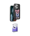 ieg™ iPhone 16 Pro Kılıf İz Minimal Koleksiyonu - Siyah Bilvis 5in1 5D Magic Hayalet Cam Ekran Koruyucu