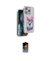 ieg™ iPhone 16 Pro Kılıf İz Minimal Koleksiyonu - Siyah Buffer Hayalet Cam Ekran Koruyucu