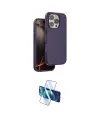 ieg™ iPhone 16 Pro Kılıf Kıvılcım Çizgi Serisi - Siyah 3D Antistatik Cam Ekran Koruyucu