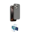 ieg™ iPhone 16 Pro Kılıf Kıvılcım Çizgi Serisi - Siyah 3D Antistatik Cam Ekran Koruyucu