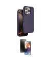 ieg™ iPhone 16 Pro Kılıf Kıvılcım Çizgi Serisi - Siyah 3D Antistatik Mat Seramik Nano Ekran Koruyucu
