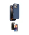 ieg™ iPhone 16 Pro Kılıf Kıvılcım Çizgi Serisi - Siyah 3D Antistatik Mat Seramik Nano Ekran Koruyucu