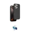 ieg™ iPhone 16 Pro Kılıf Kıvılcım Çizgi Serisi - Siyah 3D Antistatik Seramik Nano Ekran Koruyucu