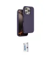ieg™ iPhone 16 Pro Kılıf Kıvılcım Çizgi Serisi - Siyah Bilvis 0.18mm Plus Cam Ekran Koruyucu