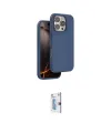 ieg™ iPhone 16 Pro Kılıf Kıvılcım Çizgi Serisi - Siyah Bilvis 0.18mm Plus Cam Ekran Koruyucu