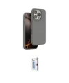 ieg™ iPhone 16 Pro Kılıf Kıvılcım Çizgi Serisi - Siyah Bilvis 0.18mm Plus Cam Ekran Koruyucu