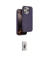 ieg™ iPhone 16 Pro Kılıf Kıvılcım Çizgi Serisi - Siyah Bilvis 3D Cam Ekran Koruyucu