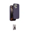 ieg™ iPhone 16 Pro Kılıf Kıvılcım Çizgi Serisi - Siyah Bilvis Hayalet Cam Ekran Koruyucu