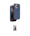 ieg™ iPhone 16 Pro Kılıf Kıvılcım Çizgi Serisi - Siyah Bilvis Hayalet Cam Ekran Koruyucu