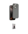 ieg™ iPhone 16 Pro Kılıf Kıvılcım Çizgi Serisi - Siyah Bilvis Hayalet Cam Ekran Koruyucu