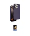ieg™ iPhone 16 Pro Kılıf Kıvılcım Çizgi Serisi - Siyah Buffer Hayalet Cam Ekran Koruyucu
