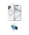 ieg™ iPhone 16 Pro Kılıf Kıvılcım Form Prime - Siyah 3D Antistatik Cam Ekran Koruyucu