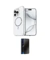 ieg™ iPhone 16 Pro Kılıf Kıvılcım Form Prime - Siyah 3D Antistatik Hayalet Cam Ekran Koruyucu