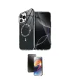 ieg™ iPhone 16 Pro Kılıf Kıvılcım Form Prime - Siyah 3D Antistatik Mat Seramik Nano Ekran Koruyucu