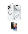 ieg™ iPhone 16 Pro Kılıf Kıvılcım Form Prime - Siyah 3D Antistatik Mat Seramik Nano Ekran Koruyucu