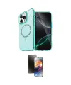 ieg™ iPhone 16 Pro Kılıf Kıvılcım Form Prime - Siyah 3D Antistatik Mat Seramik Nano Ekran Koruyucu