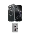 ieg™ iPhone 16 Pro Kılıf Kıvılcım Form Prime - Siyah Bilvis 3D Mat Cam Ekran Koruyucu