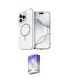 ieg™ iPhone 16 Pro Kılıf Kıvılcım Form Prime - Siyah Bilvis 5in1 3D Magic Cam Ekran Koruyucu