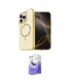 ieg™ iPhone 16 Pro Kılıf Kıvılcım Form Prime - Siyah Bilvis 5in1 5D Magic Hayalet Cam Ekran Koruyucu