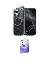 ieg™ iPhone 16 Pro Kılıf Kıvılcım Form Prime - Siyah Bilvis 5in1 5D Magic Hayalet Cam Ekran Koruyucu