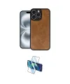 ieg™ iPhone 16 Pro Kılıf Kıvılcım Işık Serisi - Siyah 3D Antistatik Cam Ekran Koruyucu