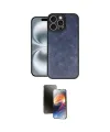 ieg™ iPhone 16 Pro Kılıf Kıvılcım Işık Serisi - Siyah 3D Antistatik Mat Seramik Nano Ekran Koruyucu